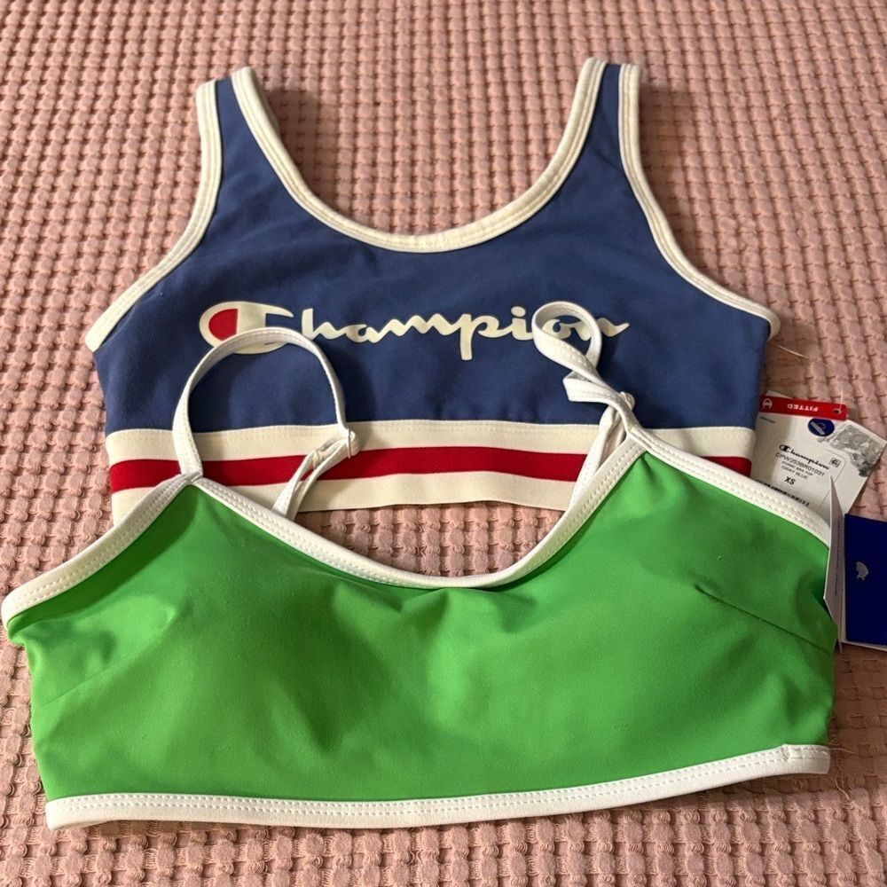 NWT Champion Blue and Green Sports Bra Bundle
Size XS